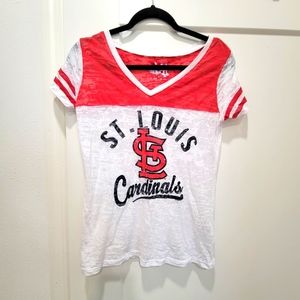 St. Louis Cardinals Medium, Red and White Baseball T shirt